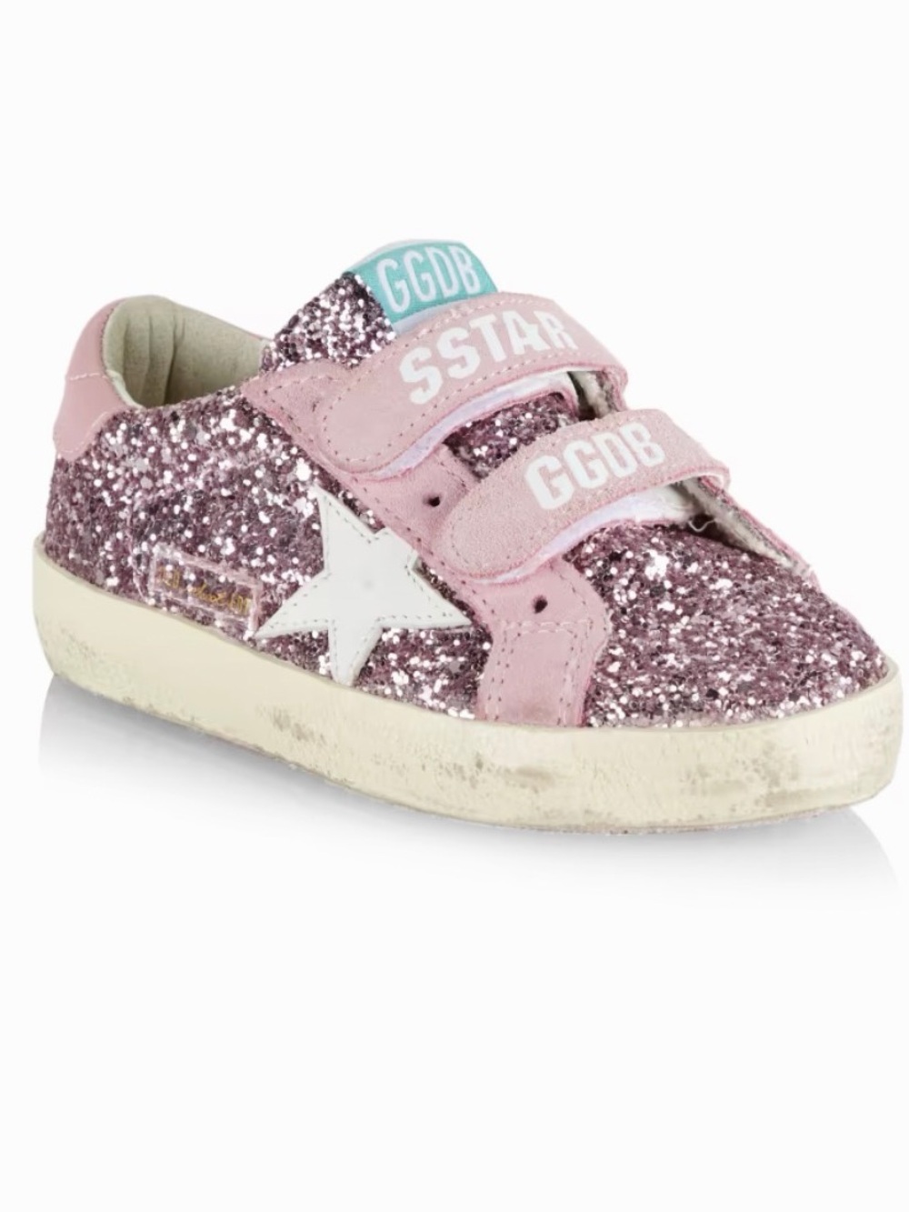Golden Goose Kids Glitter Star Sneakers - Pink/Silver